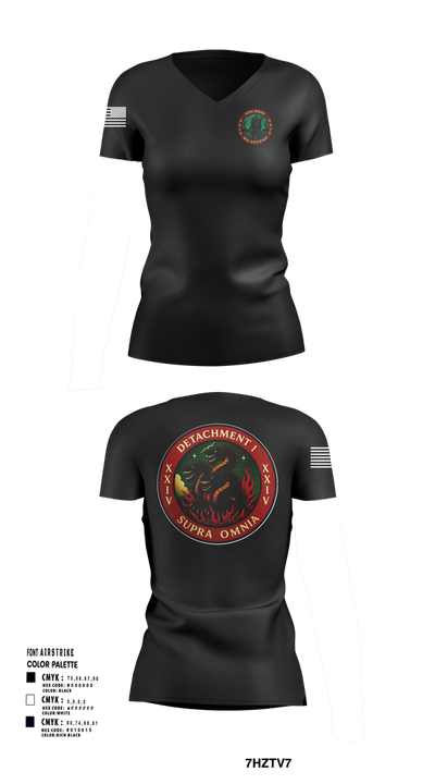 Detachment 1, 24th MDSB 49802931 Women's Short Sleeve V-neck Shirt - 101