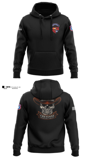 Hoodie, Cheyenne US Army Recruiting Company, Army, Teamtime, Team time, sublimation, custom sports apparel, team uniforms, spirit wear, spiritwear, sports uniforms, custom shirts, team store, custom team store, fundraiser sports, apparel fundraiser