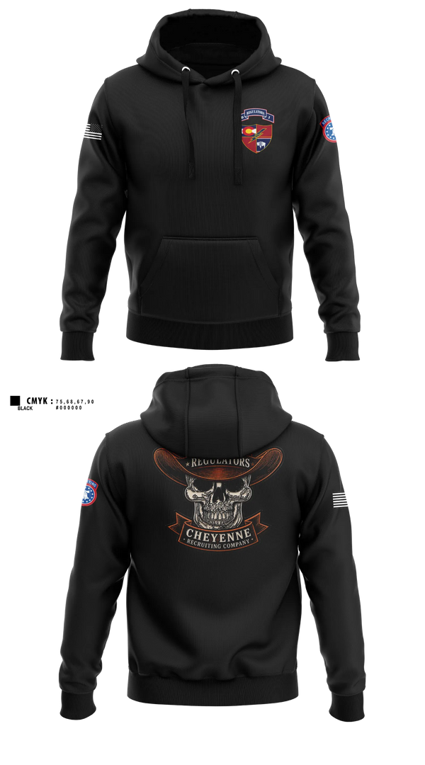 Hoodie, Cheyenne US Army Recruiting Company, Army, Teamtime, Team time, sublimation, custom sports apparel, team uniforms, spirit wear, spiritwear, sports uniforms, custom shirts, team store, custom team store, fundraiser sports, apparel fundraiser