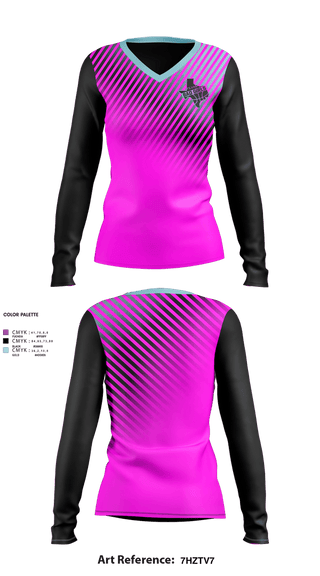 Womens Long Sleeve Vneck Shirt, Texas Bad Girls, Women's Basketball, Teamtime, Team time, sublimation, custom sports apparel, team uniforms, spirit wear, spiritwear, sports uniforms, custom shirts, team store, custom team store, fundraiser sports, apparel fundraiser