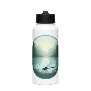 JM Autism association 75571009 Stainless Steel Water Bottle with a Straw Lid