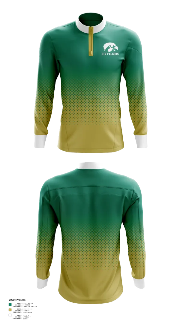 Quarter Zip Jacket, D-R Falcons, , Teamtime, Team time, sublimation, custom sports apparel, team uniforms, spirit wear, spiritwear, sports uniforms, custom shirts, team store, custom team store, fundraiser sports, apparel fundraiser