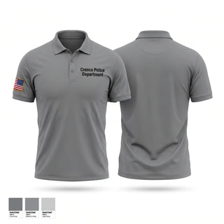 Short Sleeve Performance Polo, Cresco Police Department, Police, Teamtime, Team time, sublimation, custom sports apparel, team uniforms, spirit wear, spiritwear, sports uniforms, custom shirts, team store, custom team store, fundraiser sports, apparel fundraiser