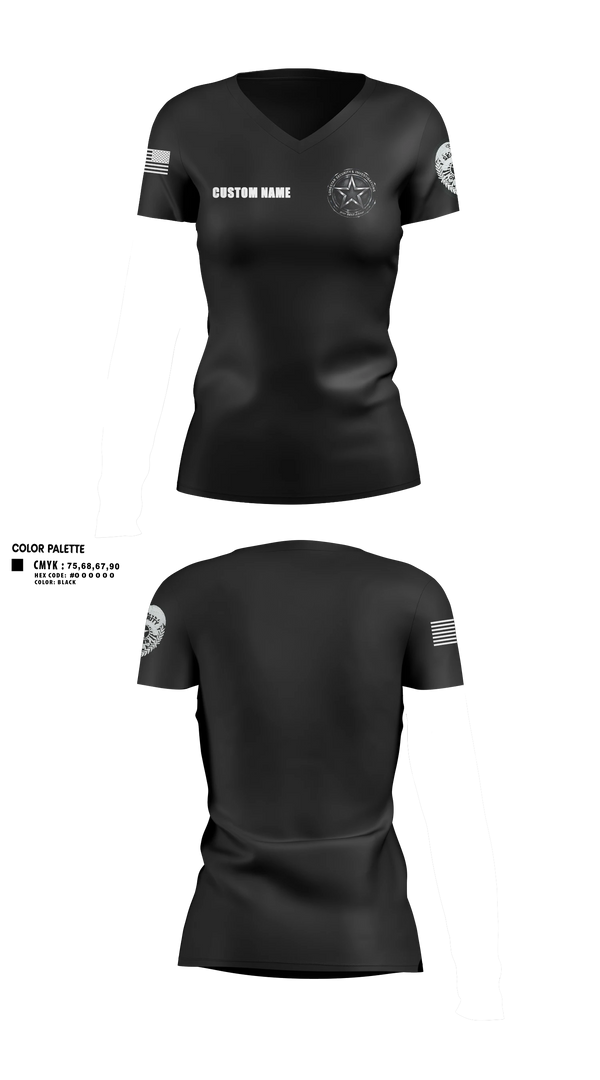 Womens Short Sleeve Vneck Shirt, Lonestar Security and Investigations, LLC, Police, Teamtime, Team time, sublimation, custom sports apparel, team uniforms, spirit wear, spiritwear, sports uniforms, custom shirts, team store, custom team store, fundraiser sports, apparel fundraiser