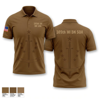 Short Sleeve Performance Polo, 389th MI BN (SO)(A), Army, Teamtime, Team time, sublimation, custom sports apparel, team uniforms, spirit wear, spiritwear, sports uniforms, custom shirts, team store, custom team store, fundraiser sports, apparel fundraiser
