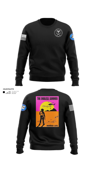 Crew Neck Sweatshirt, A co 2-4GSAB, Army, Teamtime, Team time, sublimation, custom sports apparel, team uniforms, spirit wear, spiritwear, sports uniforms, custom shirts, team store, custom team store, fundraiser sports, apparel fundraiser