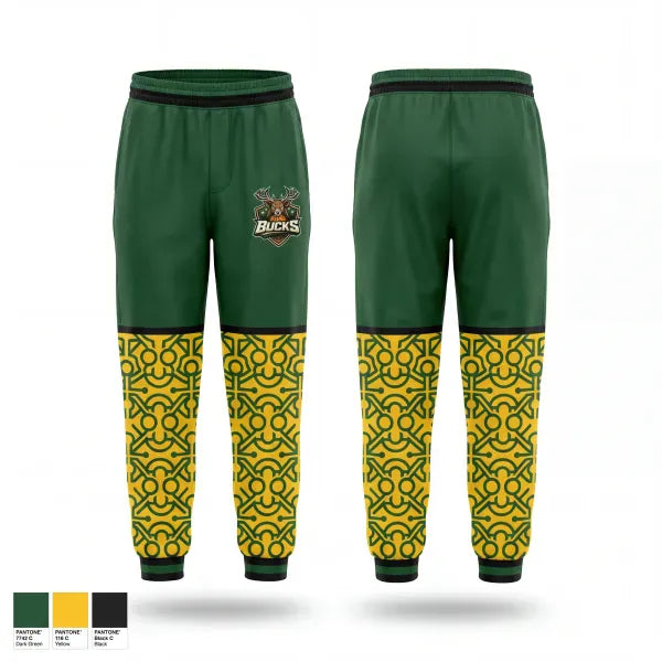 Sweatpants, Bucks, Men's Basketball, Teamtime, Team time, sublimation, custom sports apparel, team uniforms, spirit wear, spiritwear, sports uniforms, custom shirts, team store, custom team store, fundraiser sports, apparel fundraiser