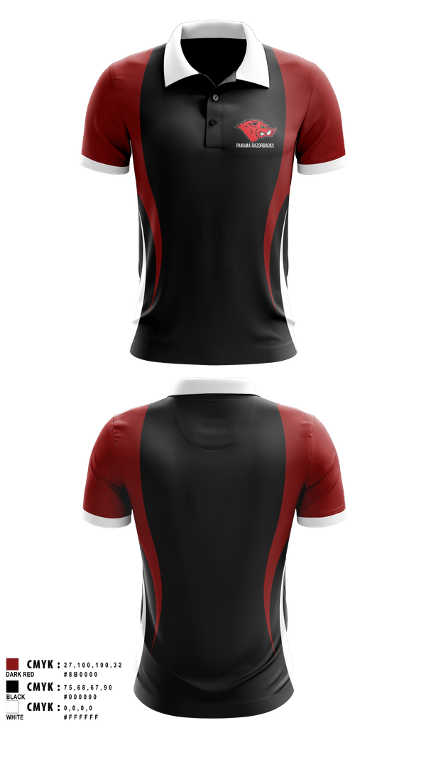 Short Sleeve Performance Polo, Panama Razorbacks, , Teamtime, Team time, sublimation, custom sports apparel, team uniforms, spirit wear, spiritwear, sports uniforms, custom shirts, team store, custom team store, fundraiser sports, apparel fundraiser