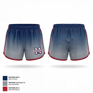 Womens Shorts, Morgan Raiders, Men's Soccer, Teamtime, Team time, sublimation, custom sports apparel, team uniforms, spirit wear, spiritwear, sports uniforms, custom shirts, team store, custom team store, fundraiser sports, apparel fundraiser