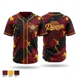 Full Button Baseball Jersey, Texas Diamond Dogs, Baseball, Teamtime, Team time, sublimation, custom sports apparel, team uniforms, spirit wear, spiritwear, sports uniforms, custom shirts, team store, custom team store, fundraiser sports, apparel fundraiser