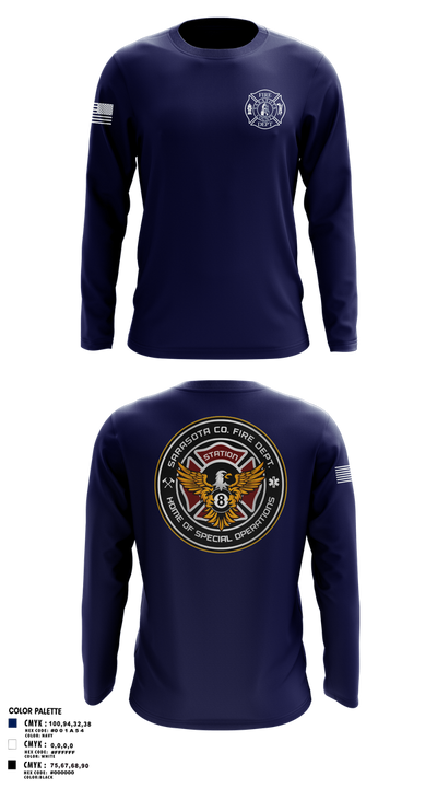 Sarasota County Fire Department 14494390 Long Sleeve Performance Shirt 22