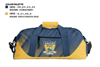 Duffle Bag, Gautier MS Boys Soccer, Men's Soccer, Teamtime, Team time, sublimation, custom sports apparel, team uniforms, spirit wear, spiritwear, sports uniforms, custom shirts, team store, custom team store, fundraiser sports, apparel fundraiser