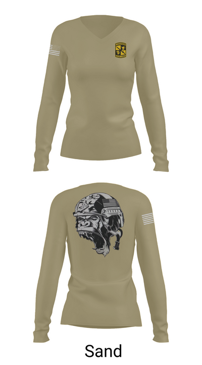 Gorilla battalion 60228867 Women's Long Sleeve V-neck Shirt - 97