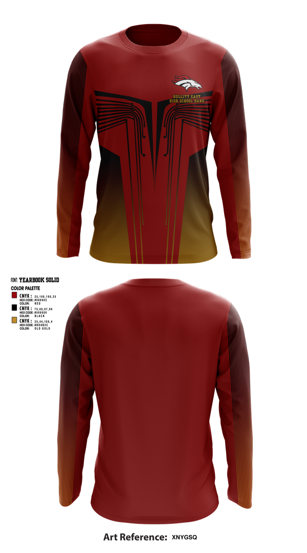 Long Sleeve Performance Shirt, Bullitt East High School Band, Spirit Store, Teamtime, Team time, sublimation, custom sports apparel, team uniforms, spirit wear, spiritwear, sports uniforms, custom shirts, team store, custom team store, fundraiser sports, apparel fundraiser
