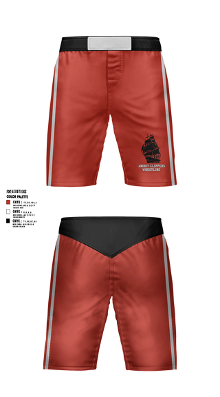 Fight Shorts, Amboy Clippers, Wrestling, Teamtime, Team time, sublimation, custom sports apparel, team uniforms, spirit wear, spiritwear, sports uniforms, custom shirts, team store, custom team store, fundraiser sports, apparel fundraiser