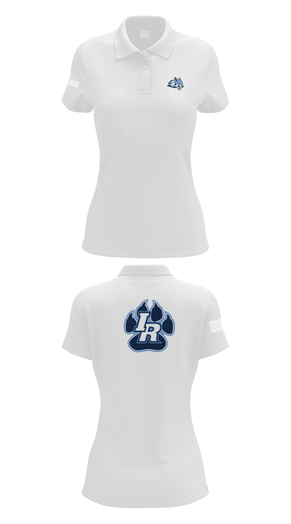 Womens Short Sleeve Performance Polo, Indian River Wolves, Wrestling, Teamtime, Team time, sublimation, custom sports apparel, team uniforms, spirit wear, spiritwear, sports uniforms, custom shirts, team store, custom team store, fundraiser sports, apparel fundraiser