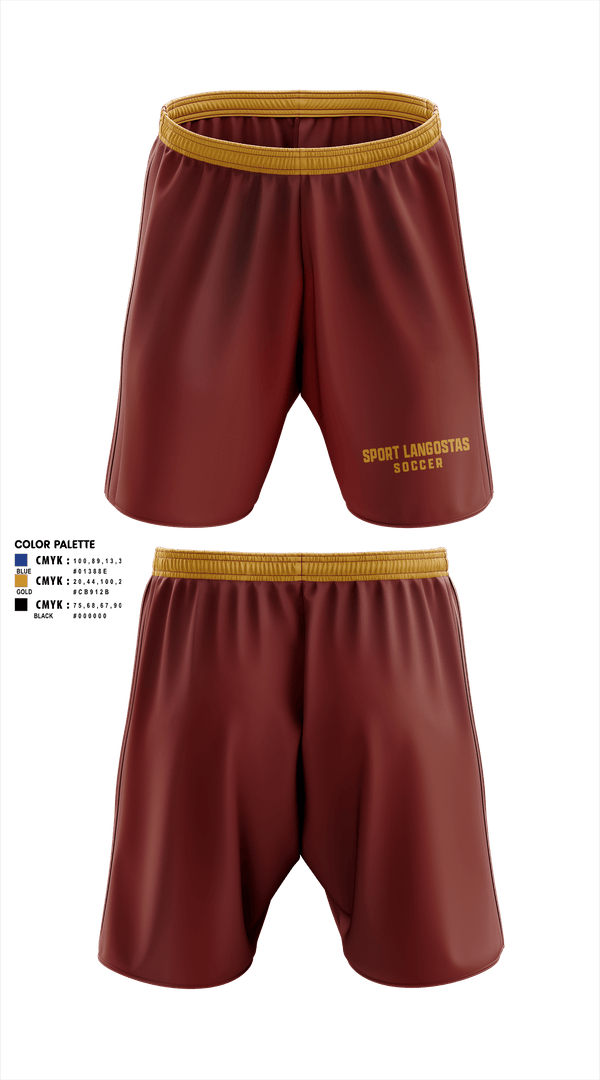 Mens Soccer Shorts, Sport LangostasBLUE MACAW, Men's Soccer, Teamtime, Team time, sublimation, custom sports apparel, team uniforms, spirit wear, spiritwear, sports uniforms, custom shirts, team store, custom team store, fundraiser sports, apparel fundraiser