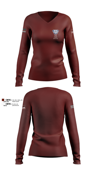 Womens Long Sleeve Vneck Shirt, JFRD Critical Care Team, Fire Department, Teamtime, Team time, sublimation, custom sports apparel, team uniforms, spirit wear, spiritwear, sports uniforms, custom shirts, team store, custom team store, fundraiser sports, apparel fundraiser