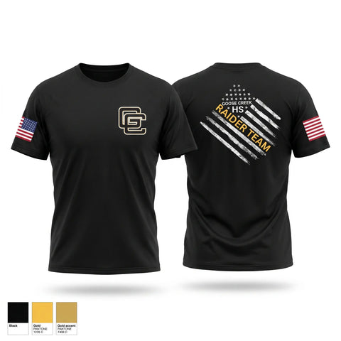 Old School Cotton Feel Shirt, Goose Creek high school JROTC, Bowling, Teamtime, Team time, sublimation, custom sports apparel, team uniforms, spirit wear, spiritwear, sports uniforms, custom shirts, team store, custom team store, fundraiser sports, apparel fundraiser