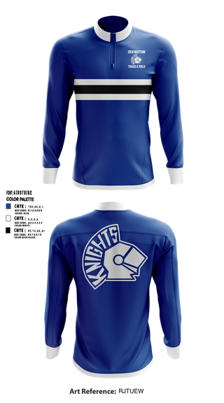 Quarter Zip Jacket, Irvington knights Elite Track Club, Track & Field, Teamtime, Team time, sublimation, custom sports apparel, team uniforms, spirit wear, spiritwear, sports uniforms, custom shirts, team store, custom team store, fundraiser sports, apparel fundraiser