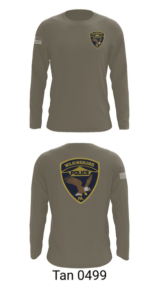 Long Sleeve Performance Shirt, Wilkinsburg PD, Police, Teamtime, Team time, sublimation, custom sports apparel, team uniforms, spirit wear, spiritwear, sports uniforms, custom shirts, team store, custom team store, fundraiser sports, apparel fundraiser