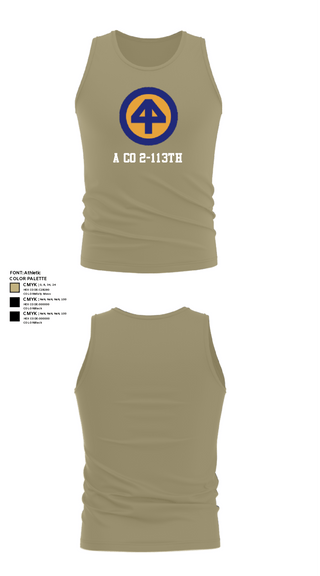 Tank Top, A CO 2-113th, Army, Teamtime, Team time, sublimation, custom sports apparel, team uniforms, spirit wear, spiritwear, sports uniforms, custom shirts, team store, custom team store, fundraiser sports, apparel fundraiser