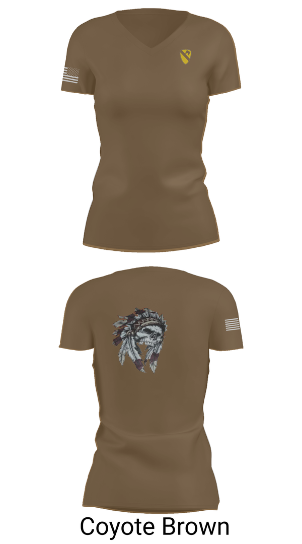 Womens Short Sleeve Vneck Shirt, 6-9 Cavalry Regiment, , Teamtime, Team time, sublimation, custom sports apparel, team uniforms, spirit wear, spiritwear, sports uniforms, custom shirts, team store, custom team store, fundraiser sports, apparel fundraiser