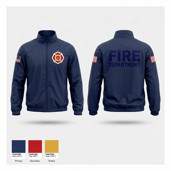 Windbreaker, Newport Fire and EMS, Fire Department, Teamtime, Team time, sublimation, custom sports apparel, team uniforms, spirit wear, spiritwear, sports uniforms, custom shirts, team store, custom team store, fundraiser sports, apparel fundraiser