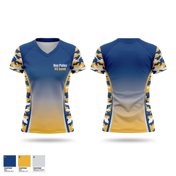 Womens Short Sleeve Vneck Shirt, Dos Palos HS band, Baseball, Teamtime, Team time, sublimation, custom sports apparel, team uniforms, spirit wear, spiritwear, sports uniforms, custom shirts, team store, custom team store, fundraiser sports, apparel fundraiser