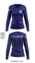 Greek Orthodox Volleyball League 97213591 Women's Long Sleeve V-neck Shirt - 2