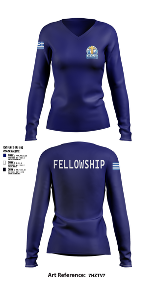 Womens Long Sleeve Vneck Shirt, Greek Orthodox Volleyball League, Men's Volleyball, Teamtime, Team time, sublimation, custom sports apparel, team uniforms, spirit wear, spiritwear, sports uniforms, custom shirts, team store, custom team store, fundraiser sports, apparel fundraiser