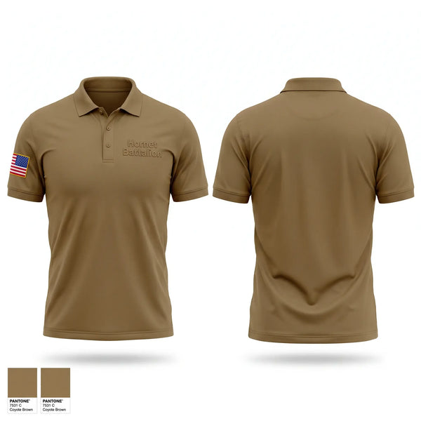 Short Sleeve Performance Polo, Hornet Battalion, National Guard, Teamtime, Team time, sublimation, custom sports apparel, team uniforms, spirit wear, spiritwear, sports uniforms, custom shirts, team store, custom team store, fundraiser sports, apparel fundraiser