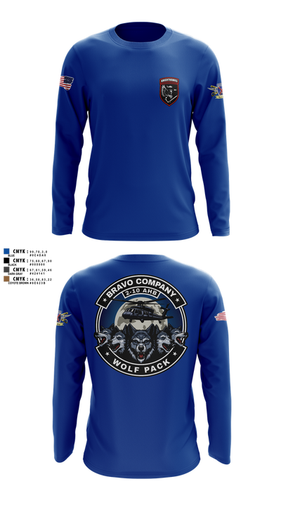 2-10 AHB Knighthawks 14380811 Long Sleeve Performance Shirt 65