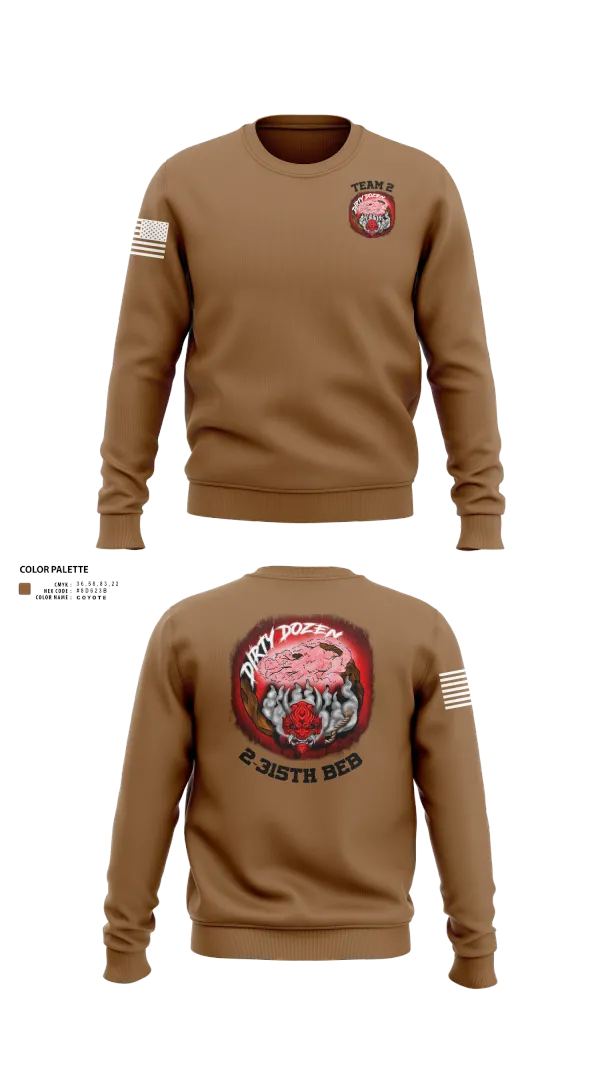 Crew Neck Sweatshirt, Dirty Dozen, , Teamtime, Team time, sublimation, custom sports apparel, team uniforms, spirit wear, spiritwear, sports uniforms, custom shirts, team store, custom team store, fundraiser sports, apparel fundraiser