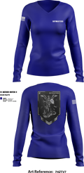 1-222 Aviation Regiment Women's Long Sleeve V-neck Shirt - 7