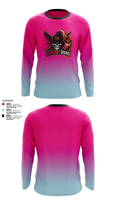 Dugout divas 33189560 Long Sleeve Performance Shirt - 5