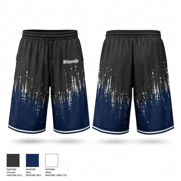 Mens Reversible Basketball Shorts, Wilsonville, Men's Basketball, Teamtime, Team time, sublimation, custom sports apparel, team uniforms, spirit wear, spiritwear, sports uniforms, custom shirts, team store, custom team store, fundraiser sports, apparel fundraiser