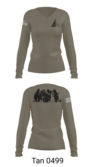 Womens Long Sleeve Vneck Shirt, 5th Combat Readiness School, Air Force, Teamtime, Team time, sublimation, custom sports apparel, team uniforms, spirit wear, spiritwear, sports uniforms, custom shirts, team store, custom team store, fundraiser sports, apparel fundraiser