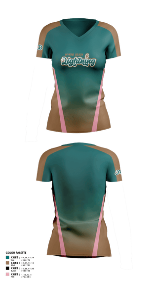 Womens Short Sleeve Vneck Shirt, Myrtle Beach Lightning, Men's Lacrosse, Teamtime, Team time, sublimation, custom sports apparel, team uniforms, spirit wear, spiritwear, sports uniforms, custom shirts, team store, custom team store, fundraiser sports, apparel fundraiser
