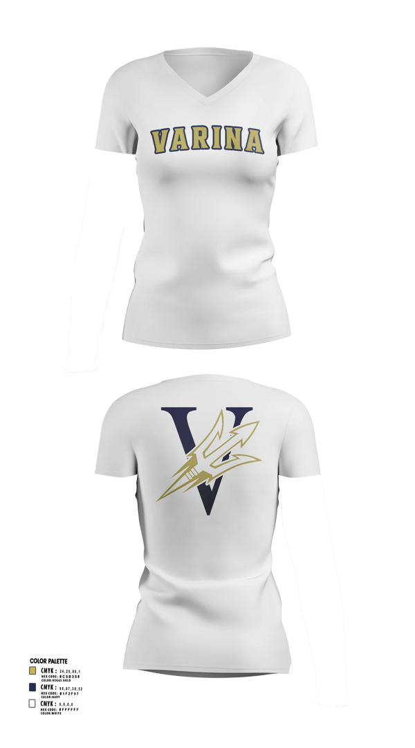 Womens Short Sleeve Vneck Shirt, Varina, Track & Field, Teamtime, Team time, sublimation, custom sports apparel, team uniforms, spirit wear, spiritwear, sports uniforms, custom shirts, team store, custom team store, fundraiser sports, apparel fundraiser