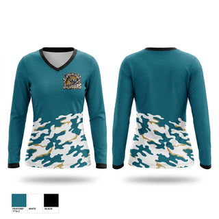 Womens Long Sleeve Vneck Shirt, Carolina Elite Mud Boyz, , Teamtime, Team time, sublimation, custom sports apparel, team uniforms, spirit wear, spiritwear, sports uniforms, custom shirts, team store, custom team store, fundraiser sports, apparel fundraiser