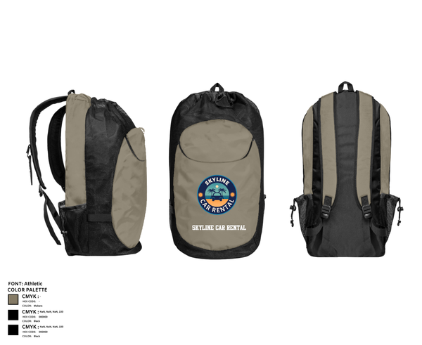 Gear Bag, Skyline Car Rental, Men's Basketball, Teamtime, Team time, sublimation, custom sports apparel, team uniforms, spirit wear, spiritwear, sports uniforms, custom shirts, team store, custom team store, fundraiser sports, apparel fundraiser
