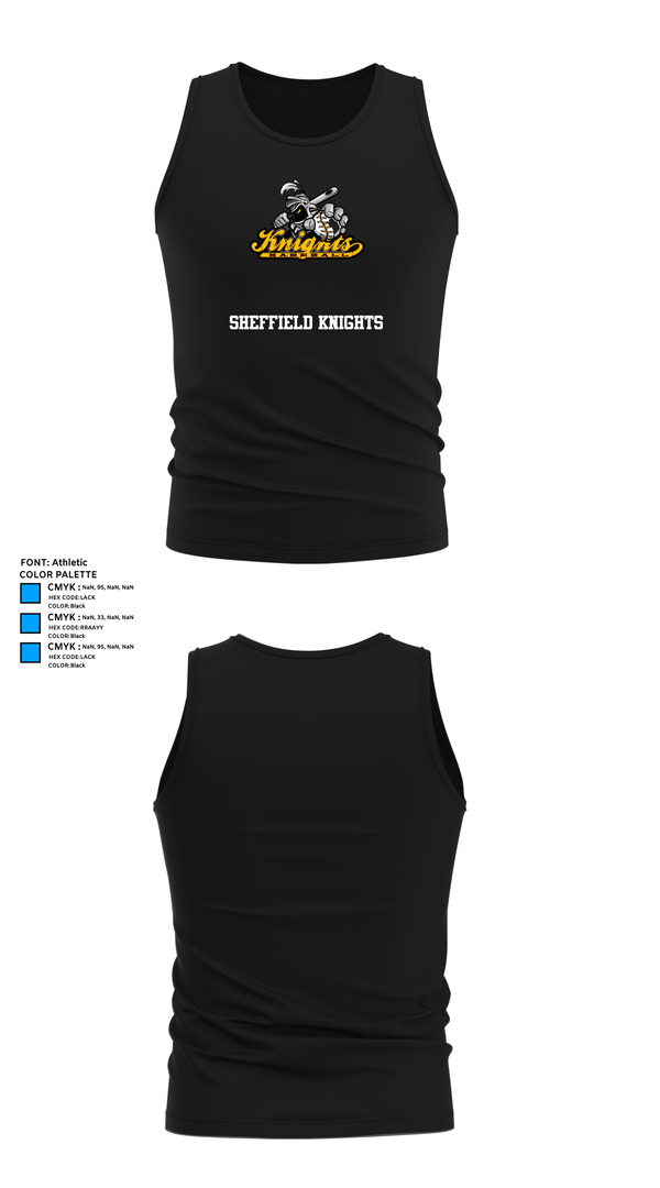Tank Top, Sheffield Knights, Baseball, Teamtime, Team time, sublimation, custom sports apparel, team uniforms, spirit wear, spiritwear, sports uniforms, custom shirts, team store, custom team store, fundraiser sports, apparel fundraiser