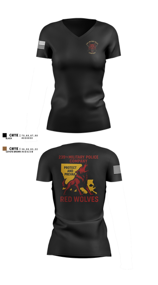 Womens Short Sleeve Vneck Shirt, 239th Military Police Company, , Teamtime, Team time, sublimation, custom sports apparel, team uniforms, spirit wear, spiritwear, sports uniforms, custom shirts, team store, custom team store, fundraiser sports, apparel fundraiser