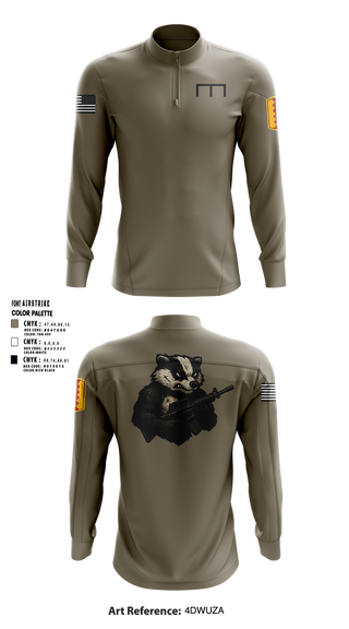 Quarter Zip Jacket, 180th ESC, , Teamtime, Team time, sublimation, custom sports apparel, team uniforms, spirit wear, spiritwear, sports uniforms, custom shirts, team store, custom team store, fundraiser sports, apparel fundraiser