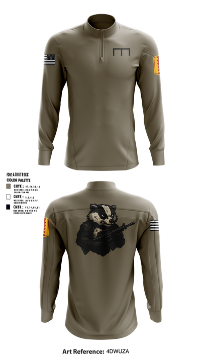 180th ESC 64221242 Quarter Zip Jacket - 1