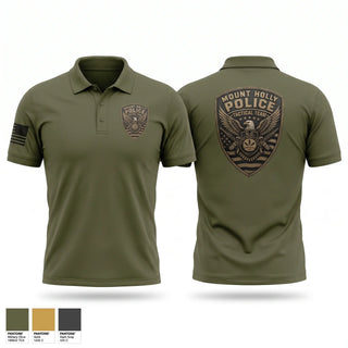 Short Sleeve Performance Polo, Mount Holly Police Tactical Response Team, Police, Teamtime, Team time, sublimation, custom sports apparel, team uniforms, spirit wear, spiritwear, sports uniforms, custom shirts, team store, custom team store, fundraiser sports, apparel fundraiser