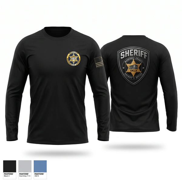 Long Sleeve Performance Shirt, Muskogee county sheriff, Police, Teamtime, Team time, sublimation, custom sports apparel, team uniforms, spirit wear, spiritwear, sports uniforms, custom shirts, team store, custom team store, fundraiser sports, apparel fundraiser