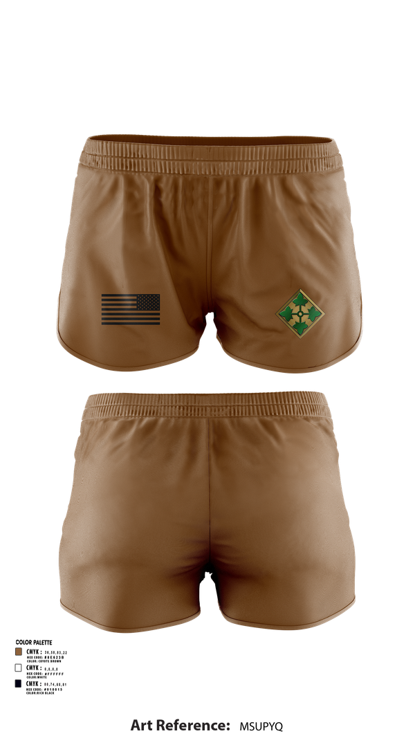 Ranger Panties, 4th infantry division, Army, Teamtime, Team time, sublimation, custom sports apparel, team uniforms, spirit wear, spiritwear, sports uniforms, custom shirts, team store, custom team store, fundraiser sports, apparel fundraiser