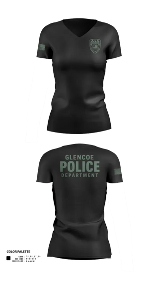 Womens Short Sleeve Vneck Shirt, Glencoe Investigations, Police, Teamtime, Team time, sublimation, custom sports apparel, team uniforms, spirit wear, spiritwear, sports uniforms, custom shirts, team store, custom team store, fundraiser sports, apparel fundraiser
